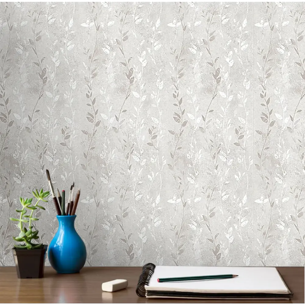 FINEBER Селена: серая ПВХ-панель с цветочным узором 87542895 STLM-0074382 - Вид №5