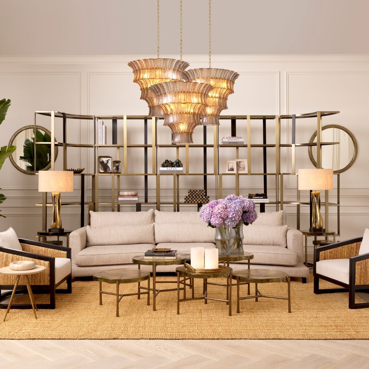 Самонесущий книжный шкаф из латуни Eichholtz CLIO ARCH-00044977 - Вид №1