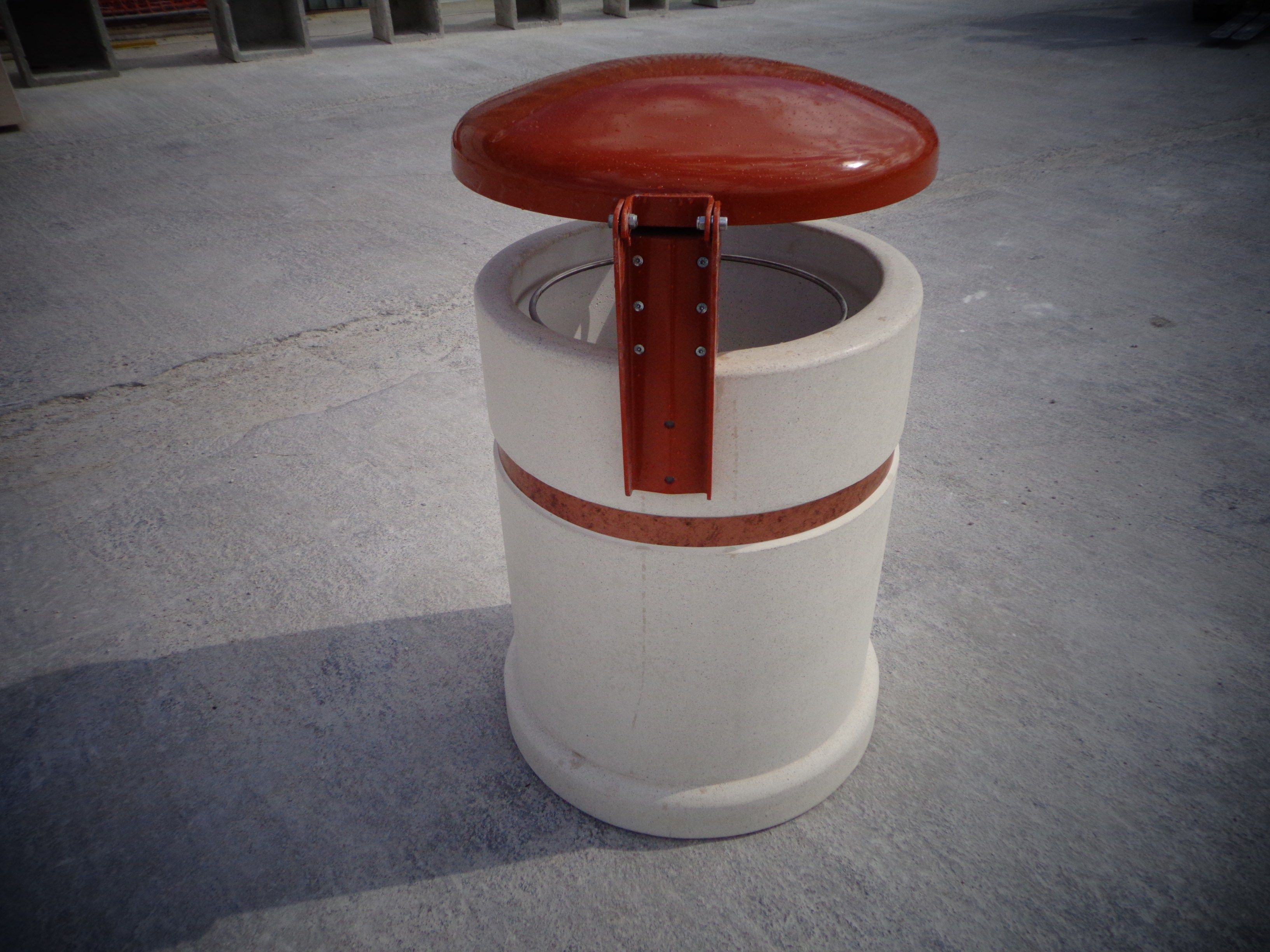 Реконструированный каменный держатель для мусора с крышкой Viscio Urban Design BROLLY ARCH-00064882 - Вид №3