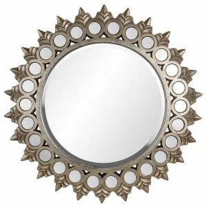 Зеркало-солнце 111 см античное серебро Cedric ART-ZERKALO ДИЗАЙНЕРСКИЕ, ЗЕРКАЛЬНАЯ 00-3948333 Зеркальный;серебро
