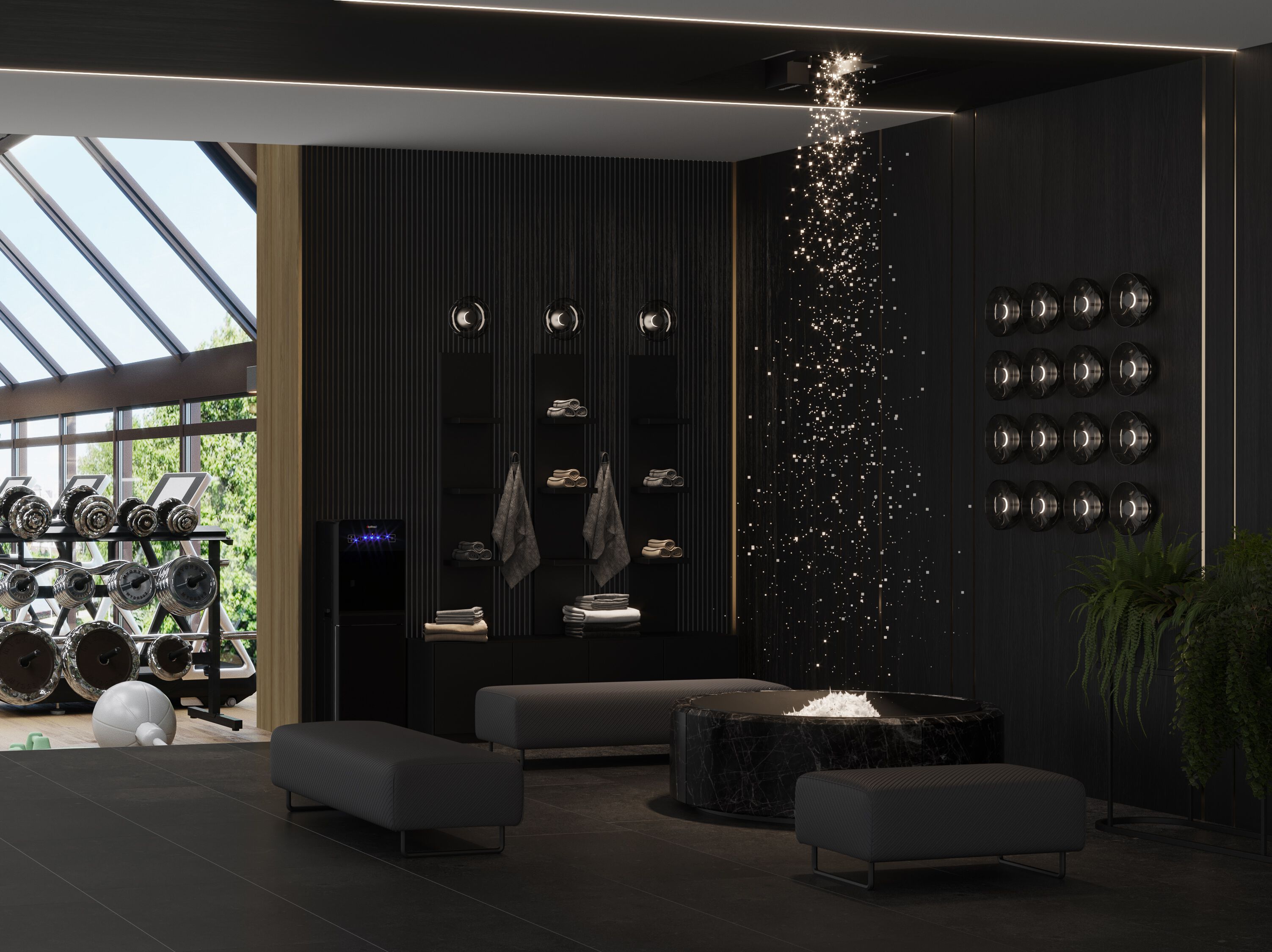 Угловой снежный фонтан TechnoAlpin Indoor Snowsky ARCH-00005064