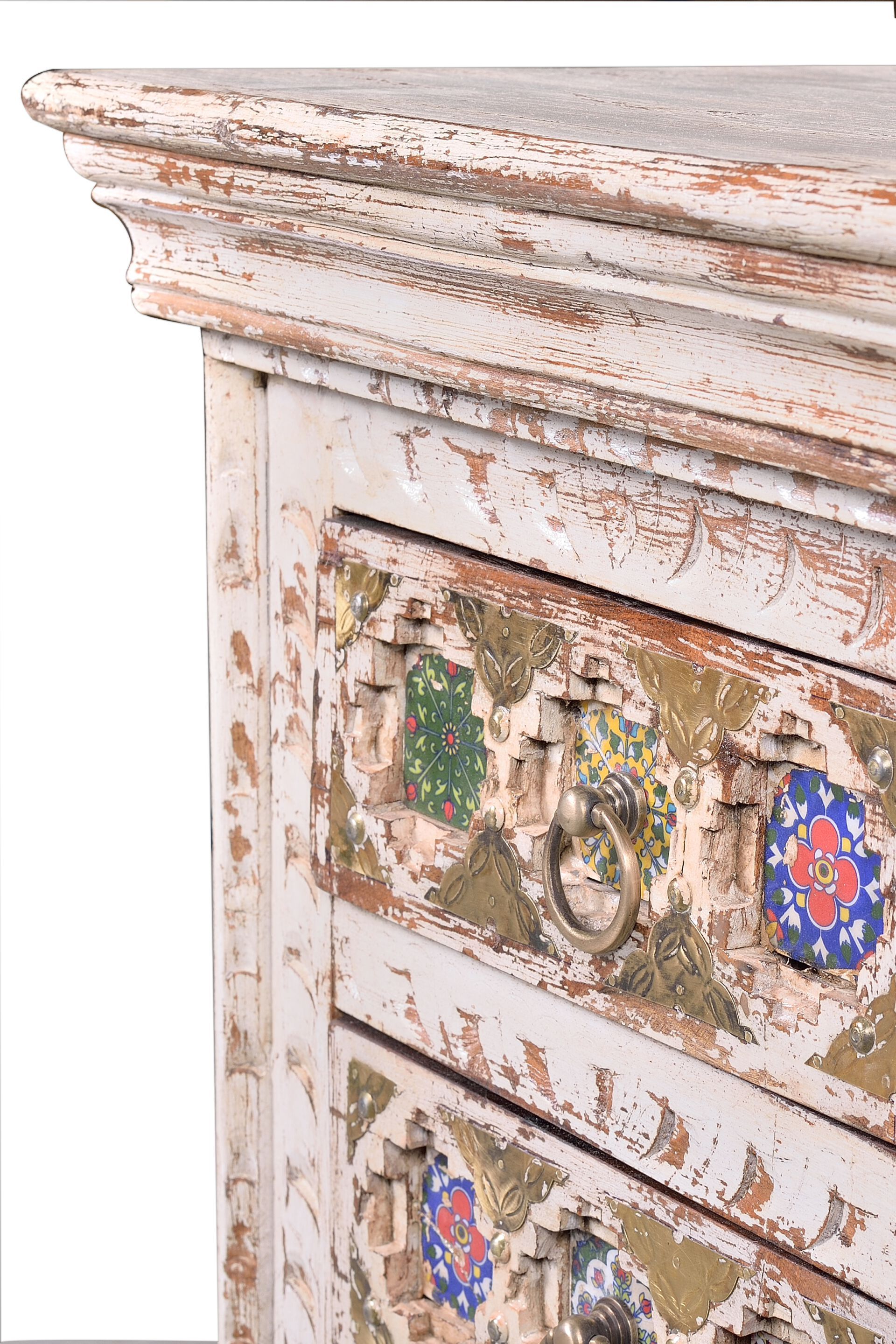 Прямоугольная тумбочка из манго с ящиками Giner y Colomer Bakhra ARCH-00110156 - Вид №3