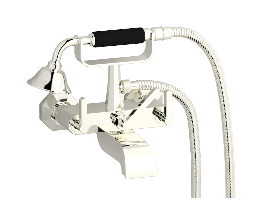 Настенный смеситель для ванной в комплекте с душевым гарнитуром WE ARE IB bl250pl Platinum Belmondo 