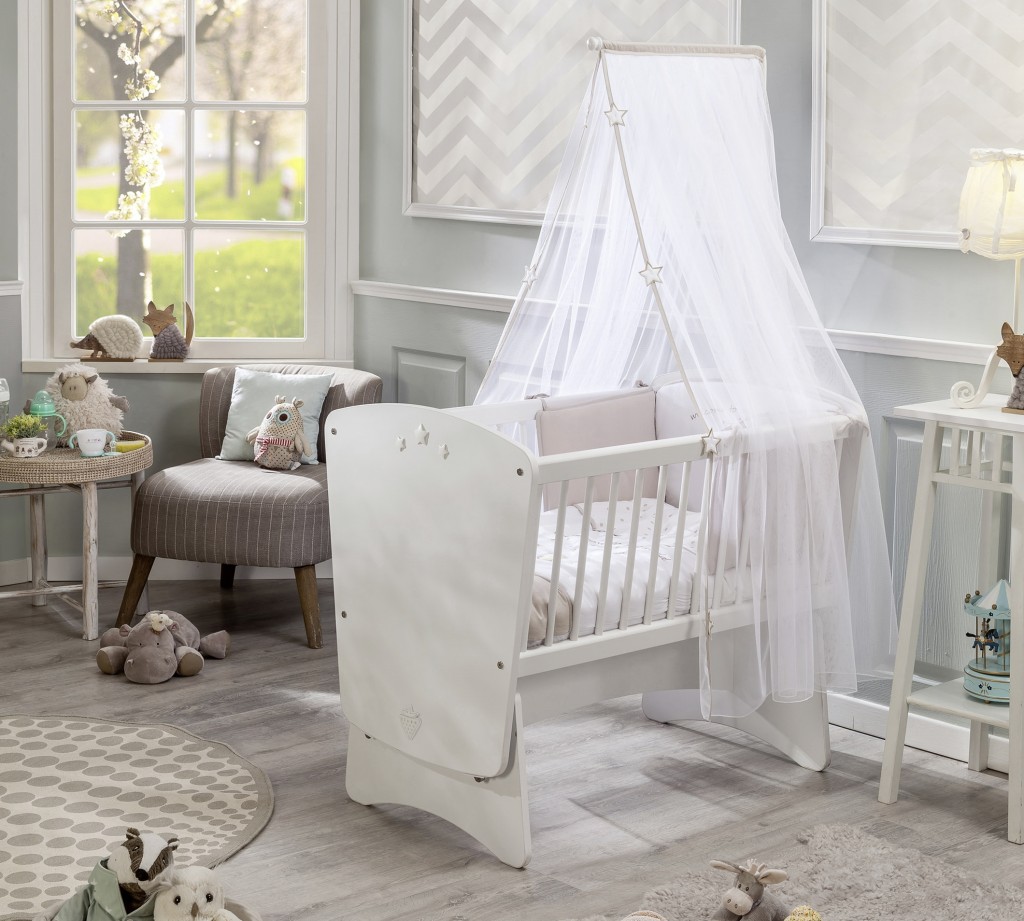 Колыбель белая 45х90 см Star BED CILEK NATURA BABY 00-3832280 Белый Santreyd  - Вид №1