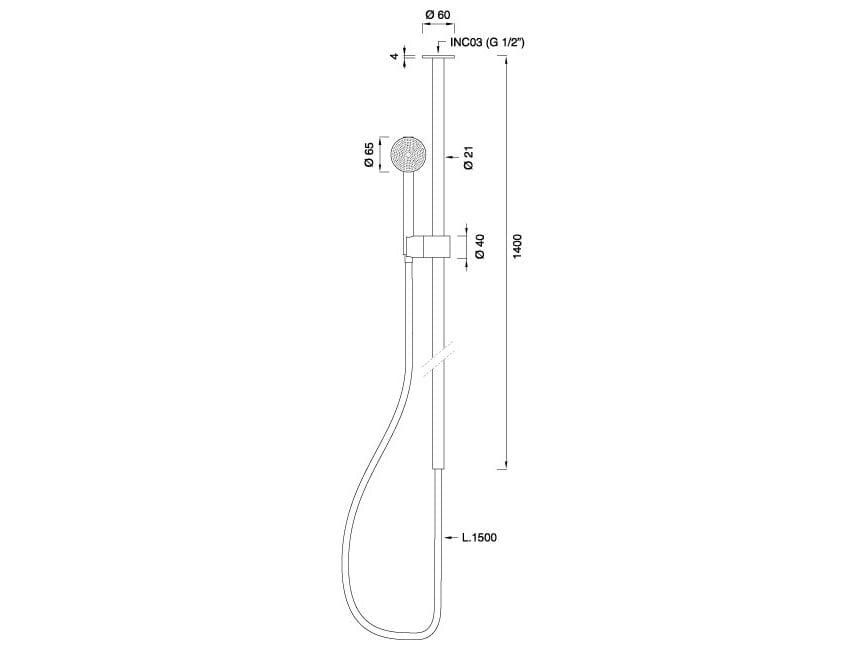 Подъемный стержень с ручным душем CEADESIGN FREE IDEAS ARCH-00050588 - Вид №2