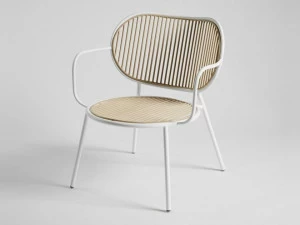 DesignByThem Кресло из стали с порошковым покрытием с подлокотниками Piper