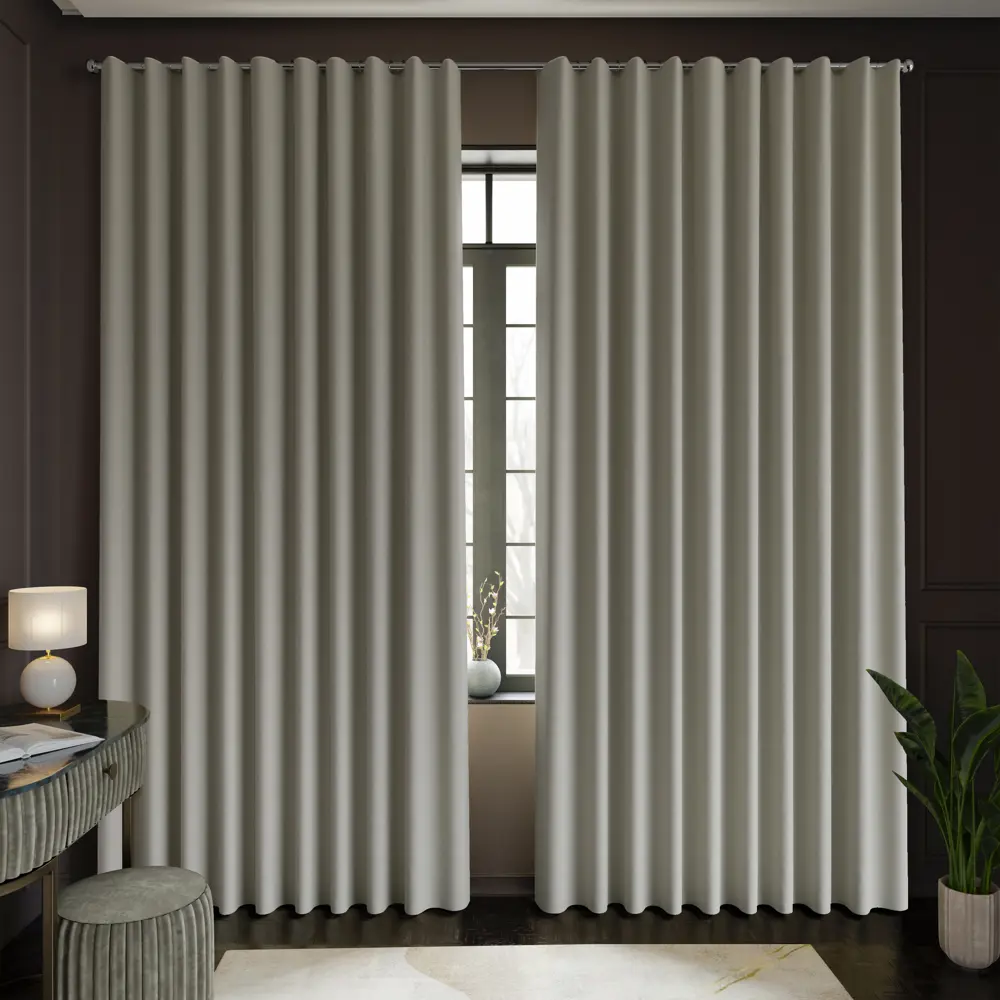 MIAMOZA Комплект штор Джулия серые 150x250 см с затемнением 89417859 STLM-1575157