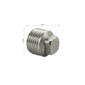 Пробка MAK 1/2"x1/2" НР нержавеющая сталь