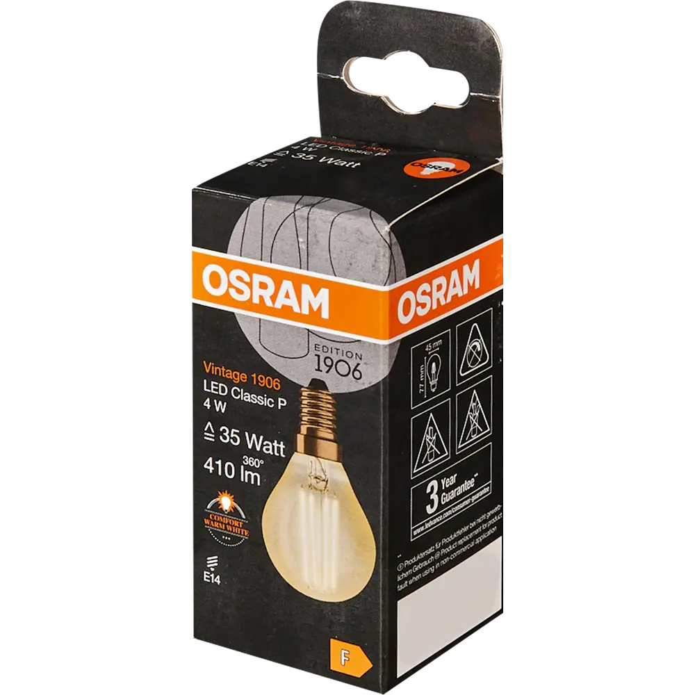 Лампа светодиодная Osram филаментная E14 220-240 В 4 Вт/824 шар 410 Лм STLM-2109879 - Вид №4