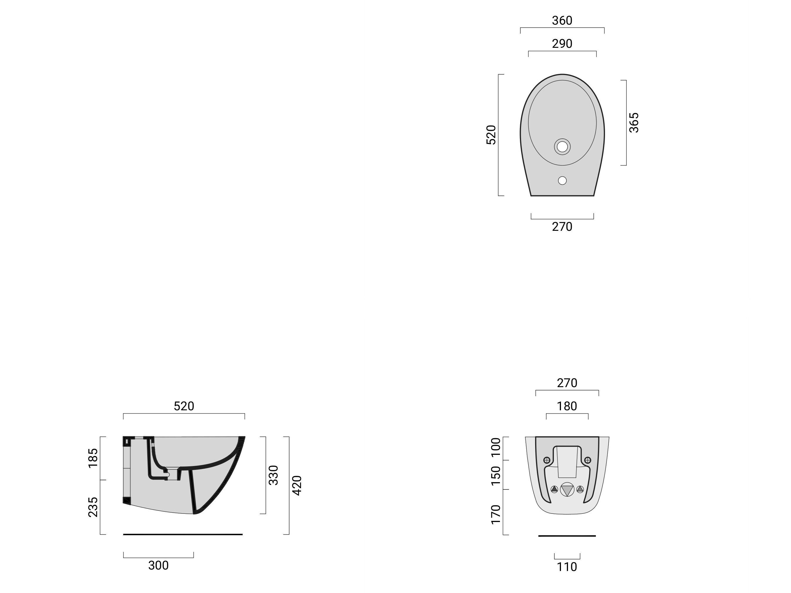 Керамические подвесные сантехники Domus Falerii Gran Rascalzone ARCH-00009944 - Вид №1