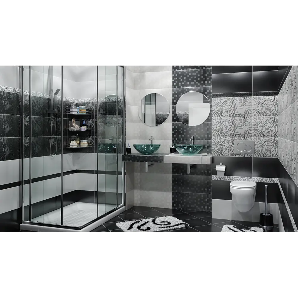 Вставка «Пиксел» 25х50 см цвет белый BELANI STLM-2201561 - Вид №4