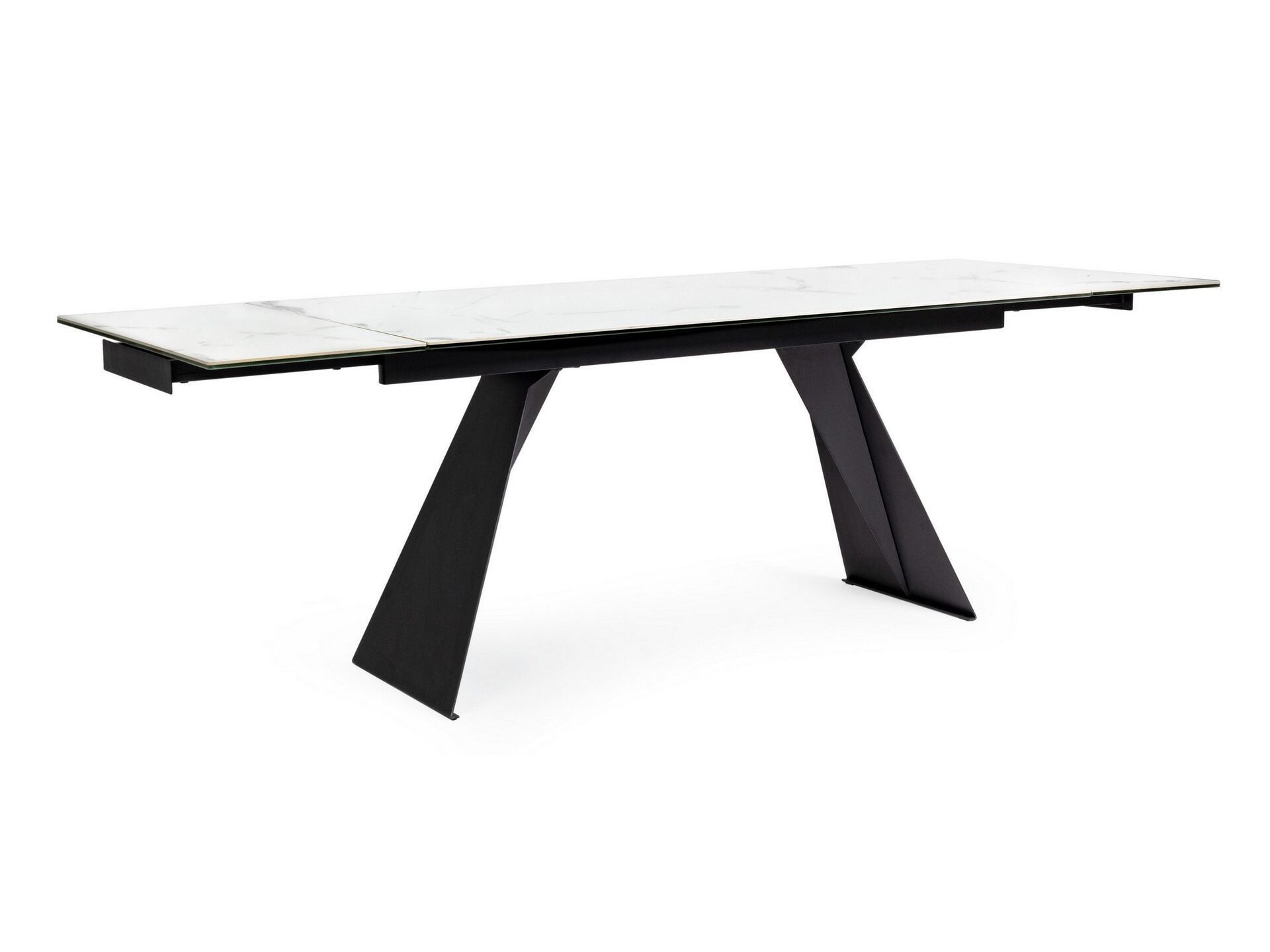 Керамический и стальной выдвижной стол BIZZOTTO BLAZAR ARCH-00112050