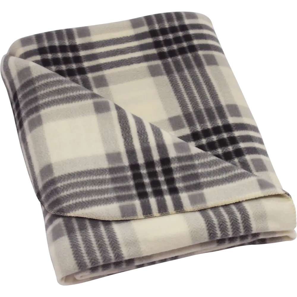 Плед Basic 130x170 см флис цвет бело-чёрный BELEZZA STLM-2185931 - Вид №2