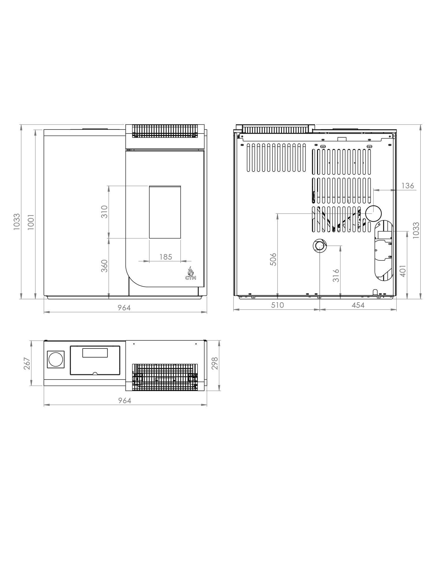 Пеллетная печь CTM Minerva ARCH-00128069 - Вид №1