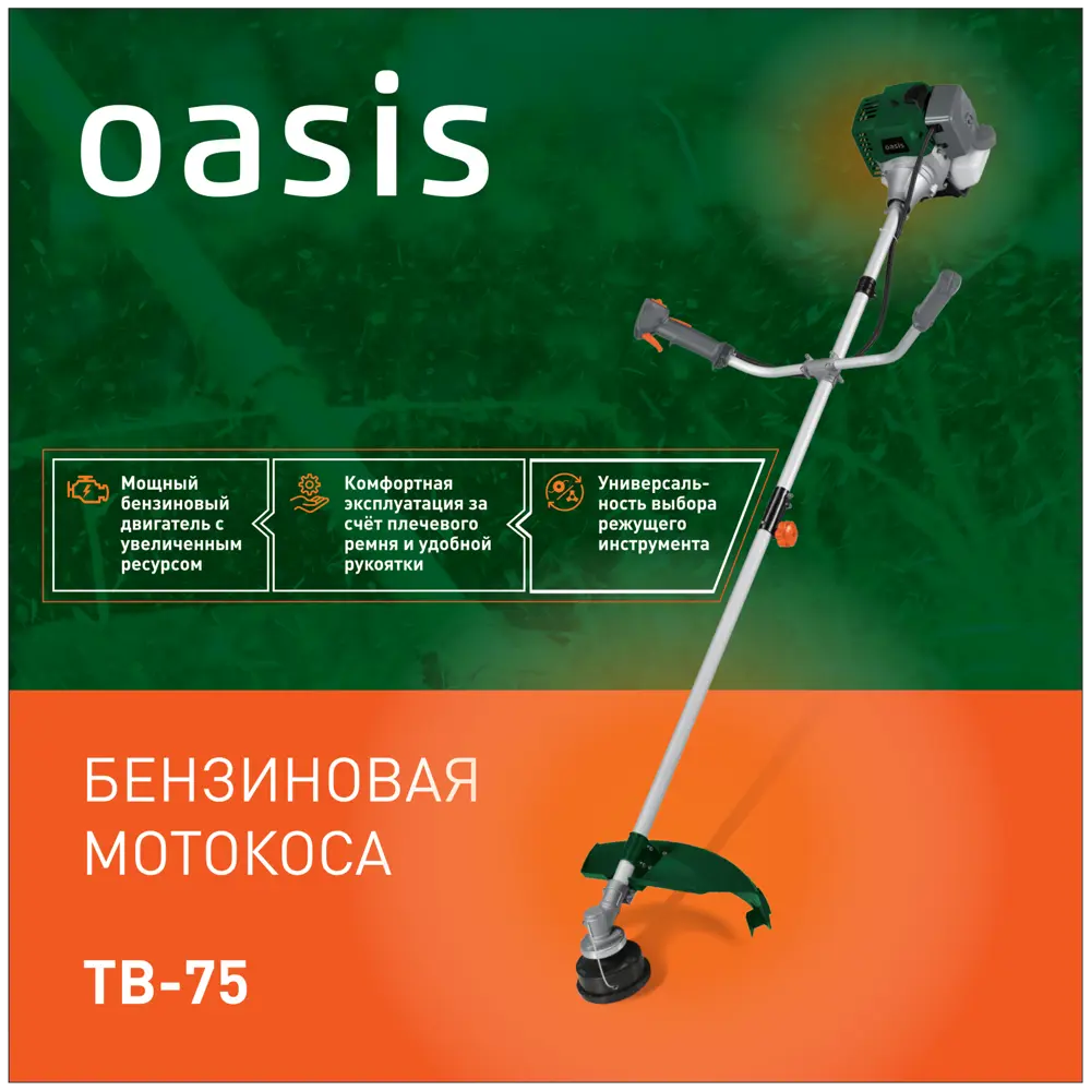 Мотокоса бензиновая Oasis TB-75 1 л.с STLM-2053696 - Вид №3