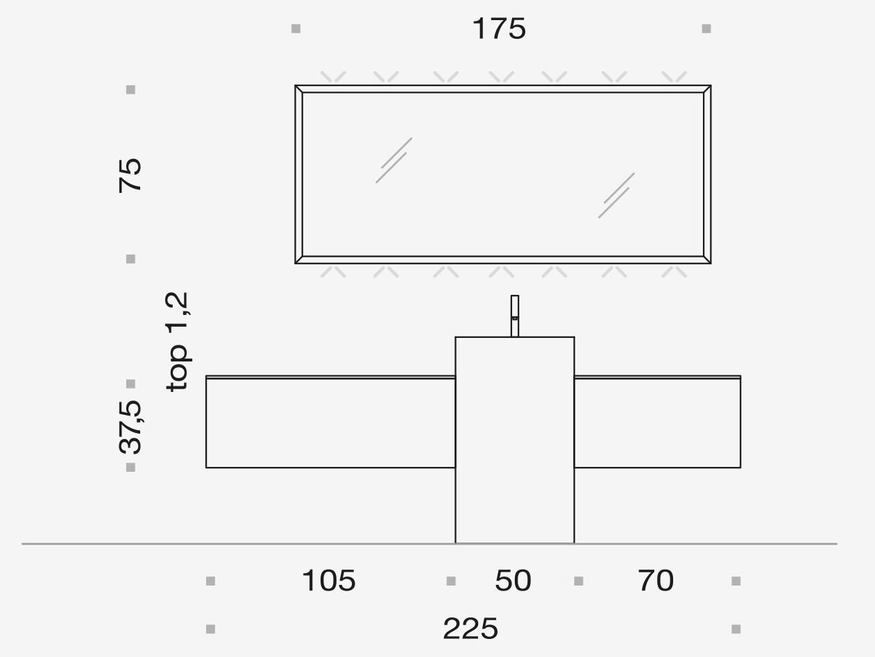 Деревянный умывальник с зеркалом ARCOM Поллок ARCH-00123768 - Вид №1