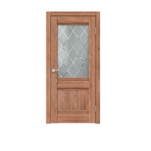 Дверь межкомнатная ТОСКАНА остекленная финиш-бумага цвет дуб 200 x 70 см VELLDORIS