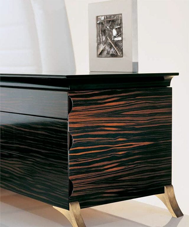 Прямоугольная тумбочка из черного дерева с ящиками OAK дорожки ARCH-00098576 - Вид №2