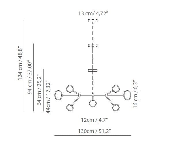 Подвесной светильник из металла и боросиликатного стекла Tooy Nabila ARCH-00039920 - Вид №9