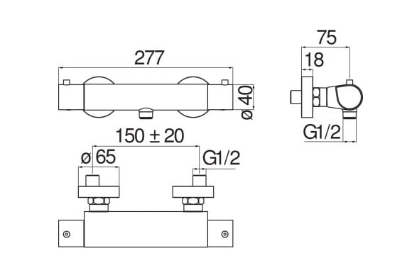 Термостатический смеситель для душа Nobili платье ARCH-00077101 - Вид №16