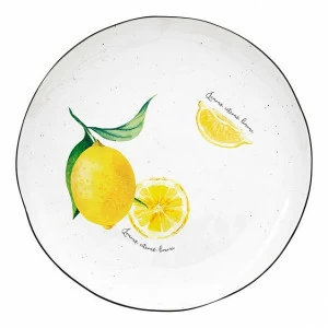 Тарелка фарфоровая белая с желтым обеденная Amalfi EASY LIFE AMALFI 00-3946733 Белый;желтый