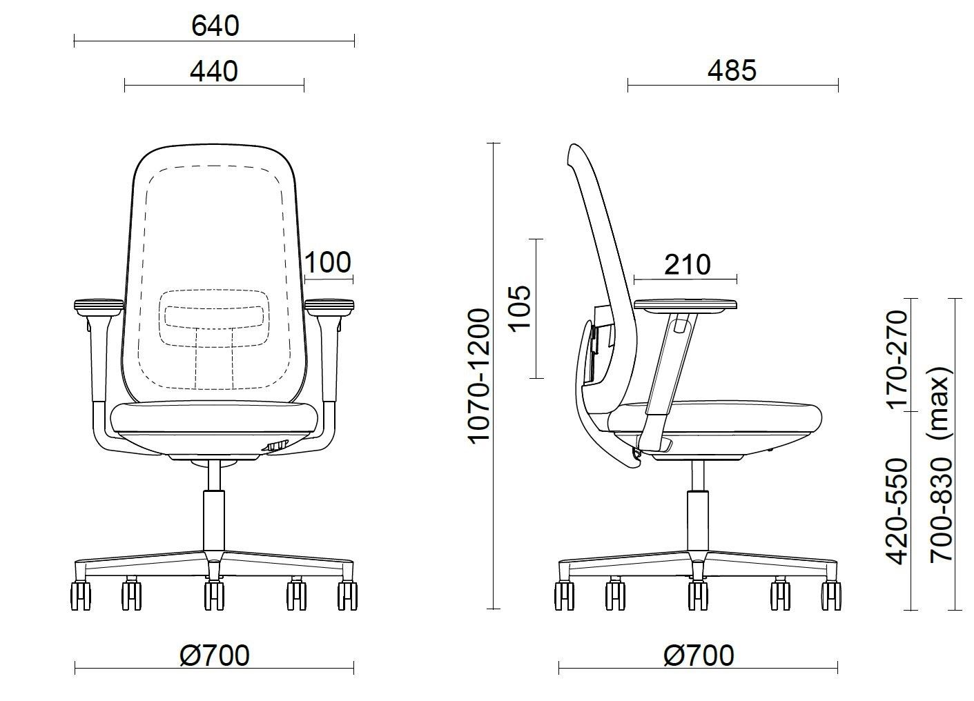 Ткань поворотный операционный офисный стул с подлокотниками Sitland SKATE ARCH-00010713 - Вид №6