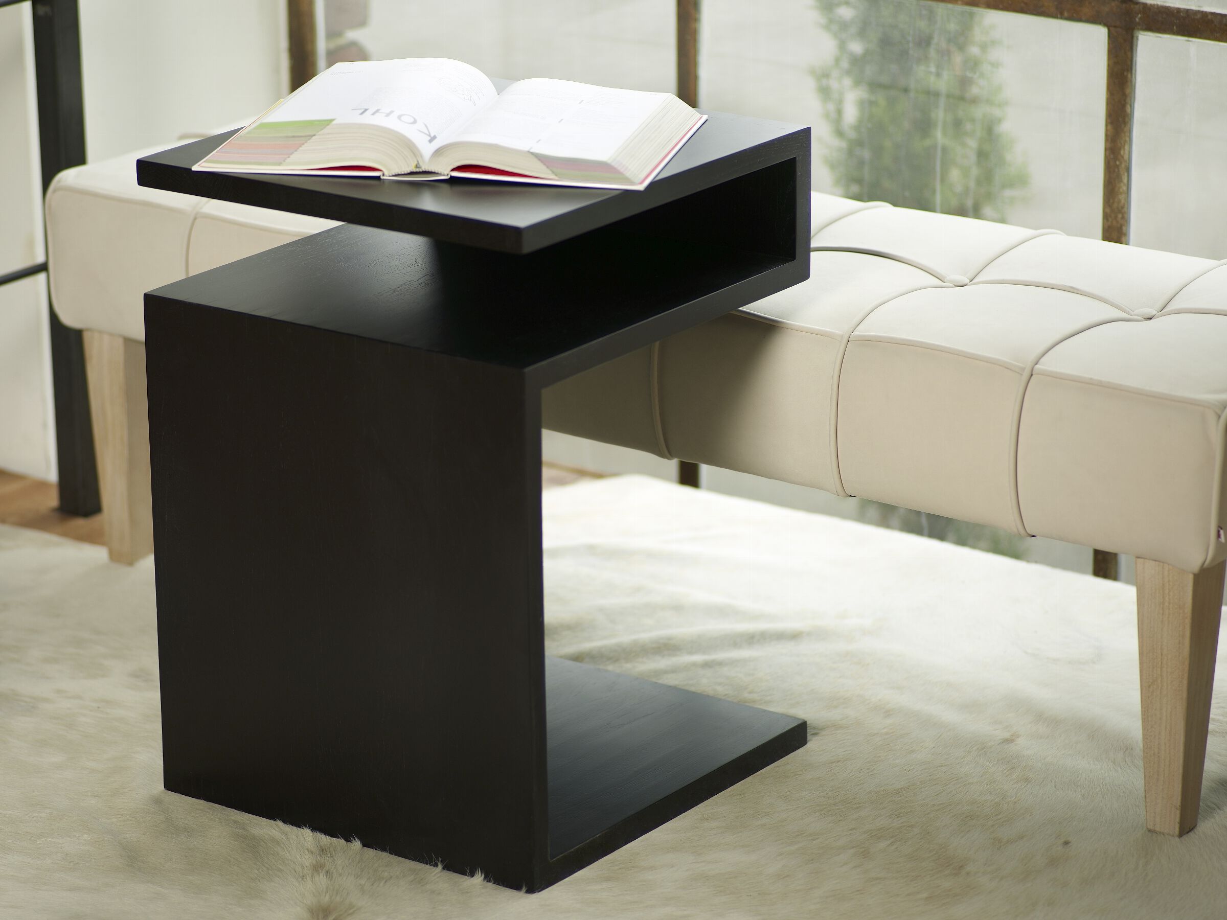 Деревянный журнальный столик с журнальной стойкой LAMBERT DEPOSITO ARCH-00017545