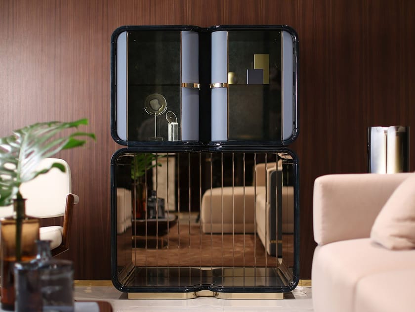 Деревянный и стеклянный барный шкаф Turri ARCH-00021396