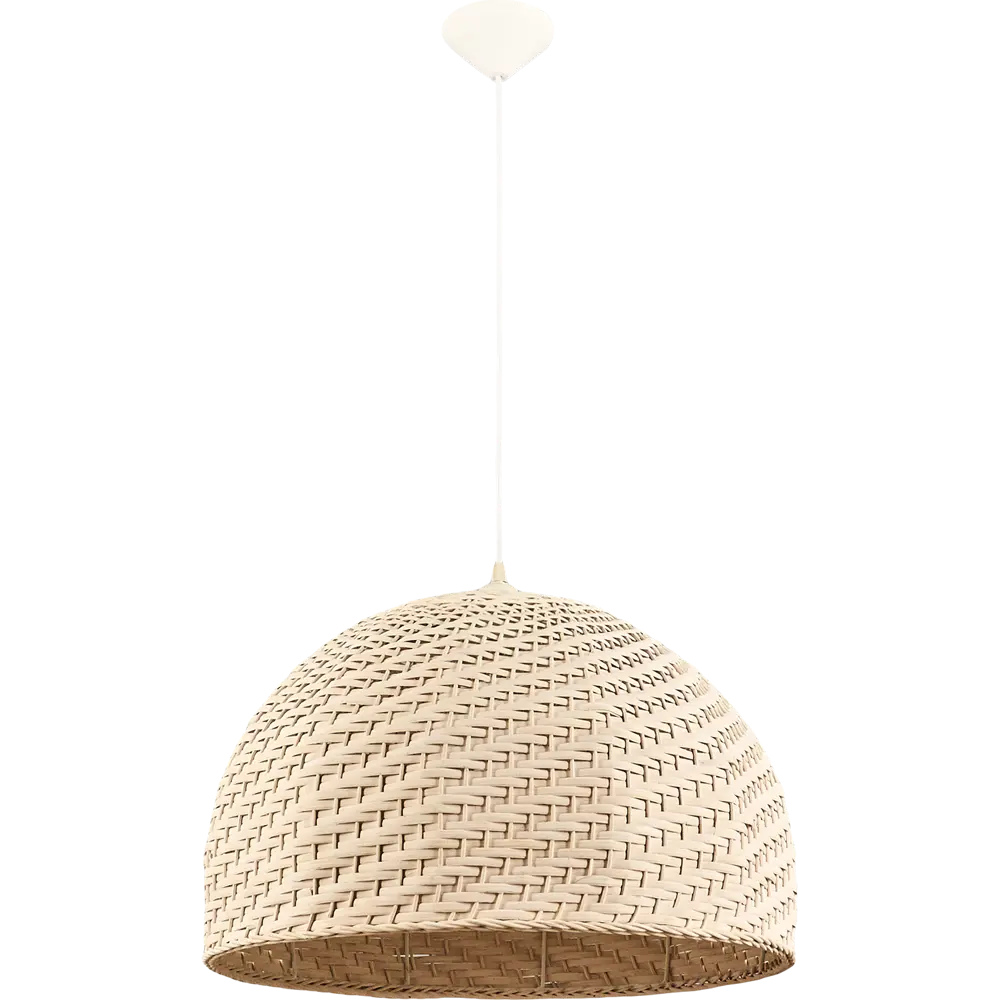 Подвесной светильник Eko 1xE27x60 Вт, металл/текстиль, цвет белый/мультиколор LAMPLANDIA STLM-2204602