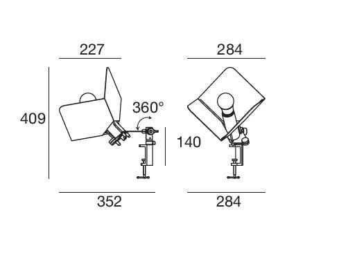Железная настольная лампа с зажимом Stilnovo Триэдр ARCH-00059519 - Вид №5