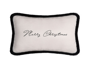 Прямоугольная бархатная подушка с надписью