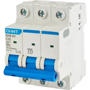 Автоматический выключатель CHINT NXB-63 3P C32 А 6 кА
