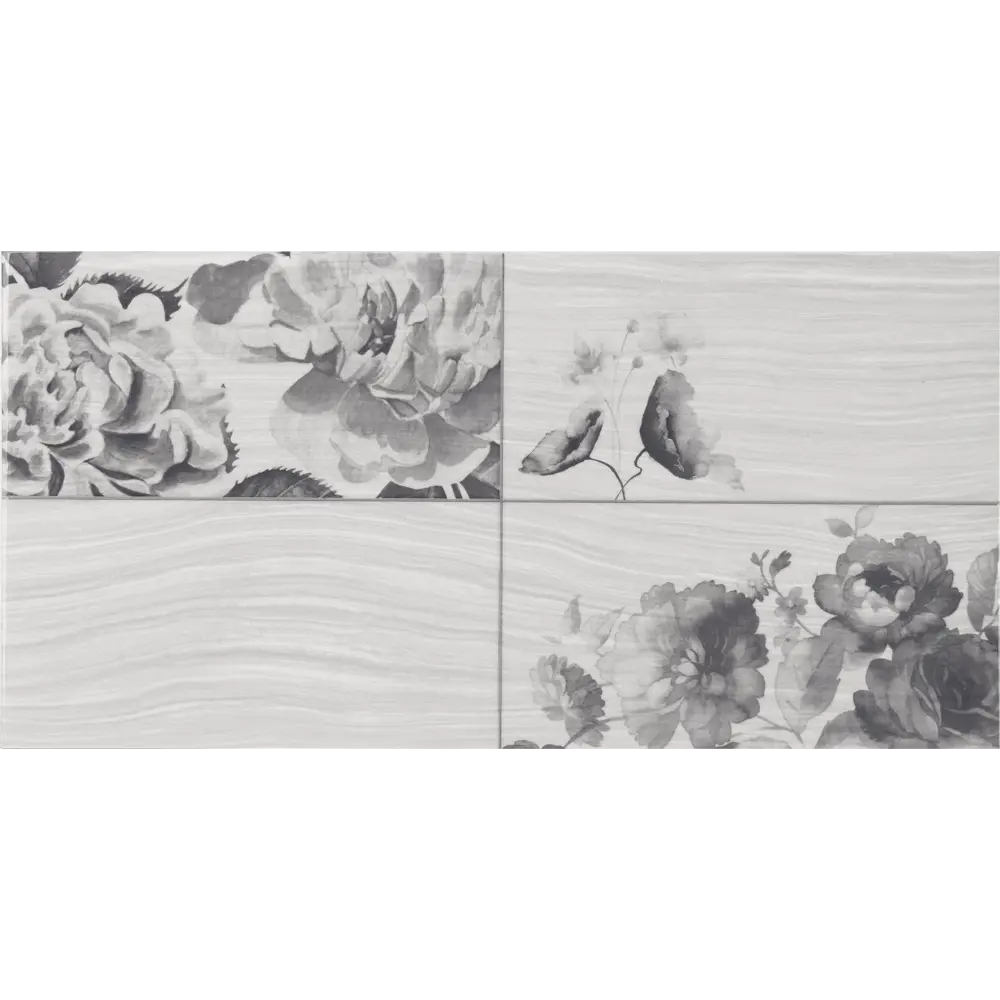 Плитка настенная «Эдельвейс» 25х50 см 1.25 м² цвет серый с рисунком AXIMA STLM-2159906