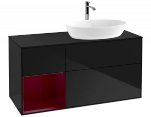 Villeroy&Boch Тумба под раковину Прямоугольная версия F802HBPH Finion Glossy Black Lacquer