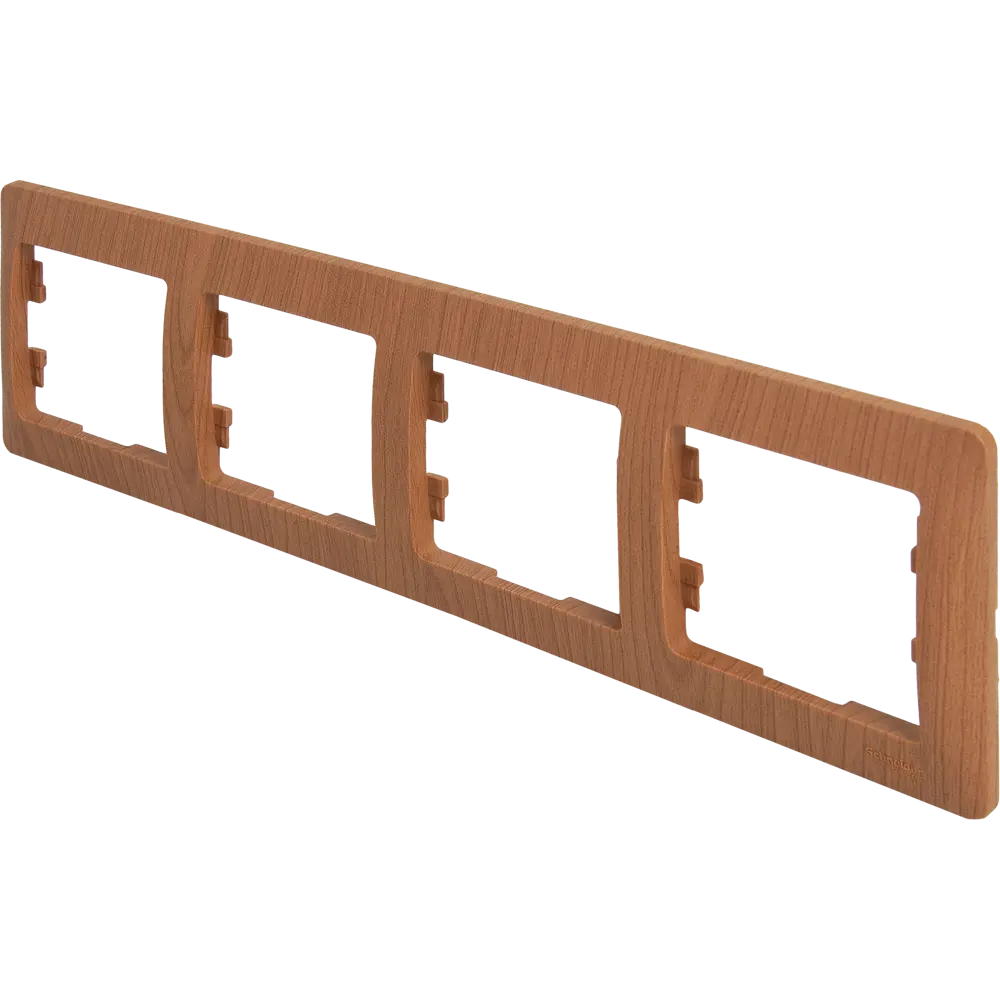 Рамка для розеток и выключателей Systeme Electric Glossa 4 поста четверная цвет дуб STLM-2035084 - Вид №1