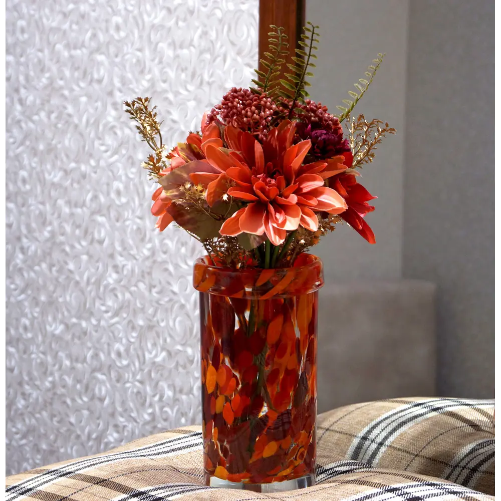 Ваза Томас стекло цвет красная 22 см EVIS STLM-2169041 - Вид №2