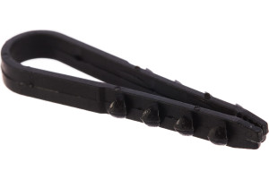 19645656 Дюбель-хомут нейлон, 19-25 мм, черный, для круглого кабеля, 100 шт. 931582 Росдюбель