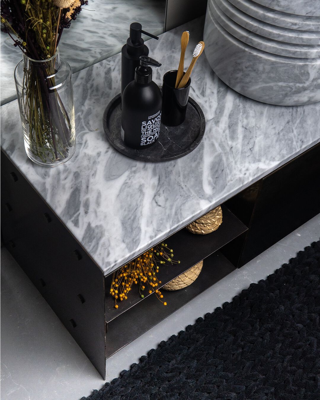 Круглая раковина из серого мрамора Maami Home EME ARCH-00099620 - Вид №6