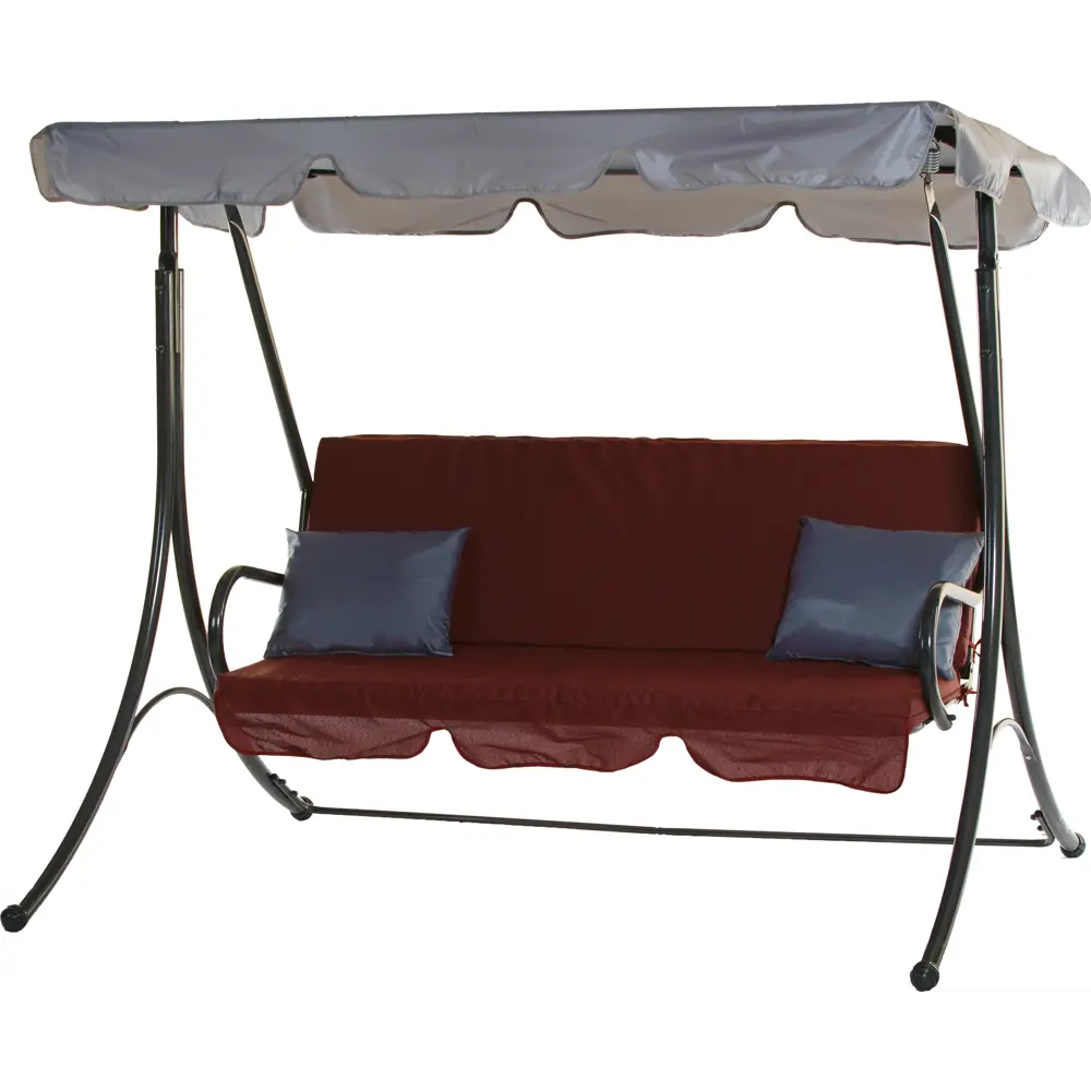 Качели садовые Мартинелла 2-х местные (до 180 кг) бордовый/серый Santreyd STLM-2155249