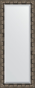 BY 1166 Зеркало с фацетом в багетной раме - серебряный бамбук 73 mm EVOFORM Exclusive