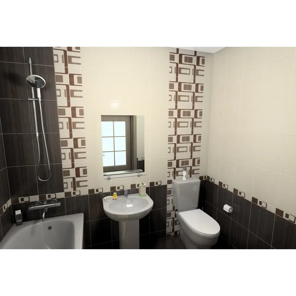 Бордюр Golden Tile «Вельвет» 25х6 см цвет коричневый STLM-2091351 - Вид №3
