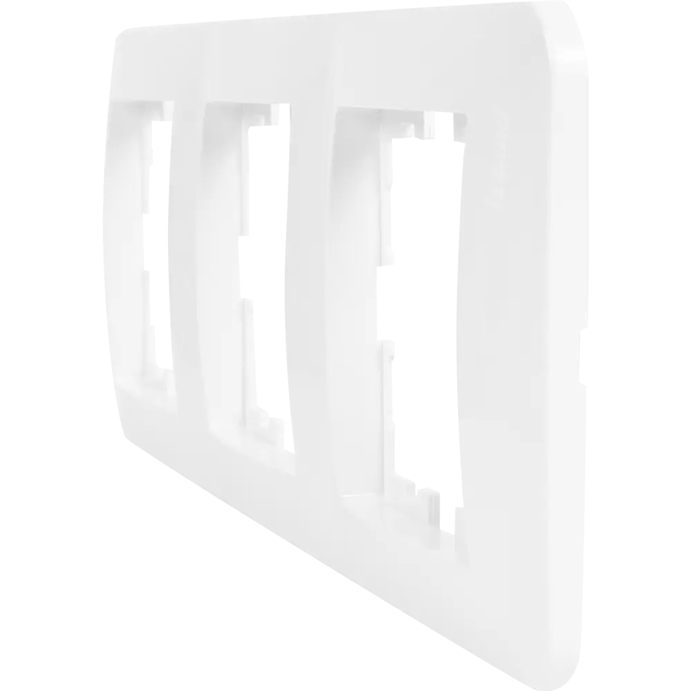 Рамка для розеток и выключателей Lezard Karina Life 3 поста вертикальная цвет белый STLM-2165266 - Вид №3