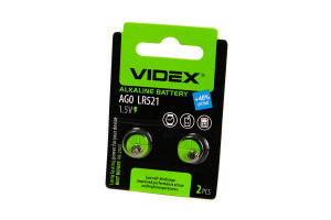 18734274 Щелочная/алкалиновая батарейка AG0/379/521 2 штуки на блистере VID-AG00-2BC Videx
