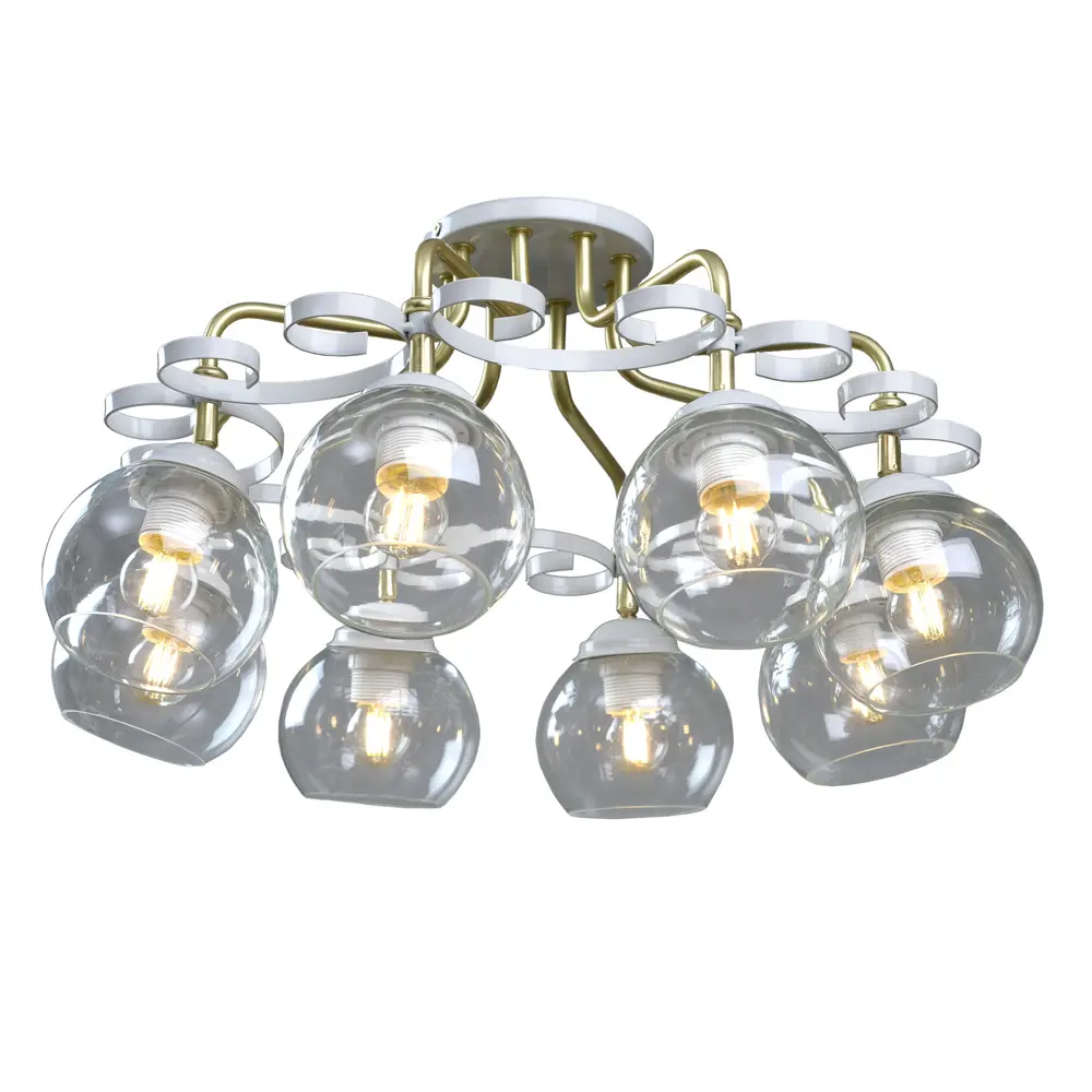 Люстра Принцесса 8xE27x60 Вт цвет белый СВЕТУС STLM-2112075 - Вид №2