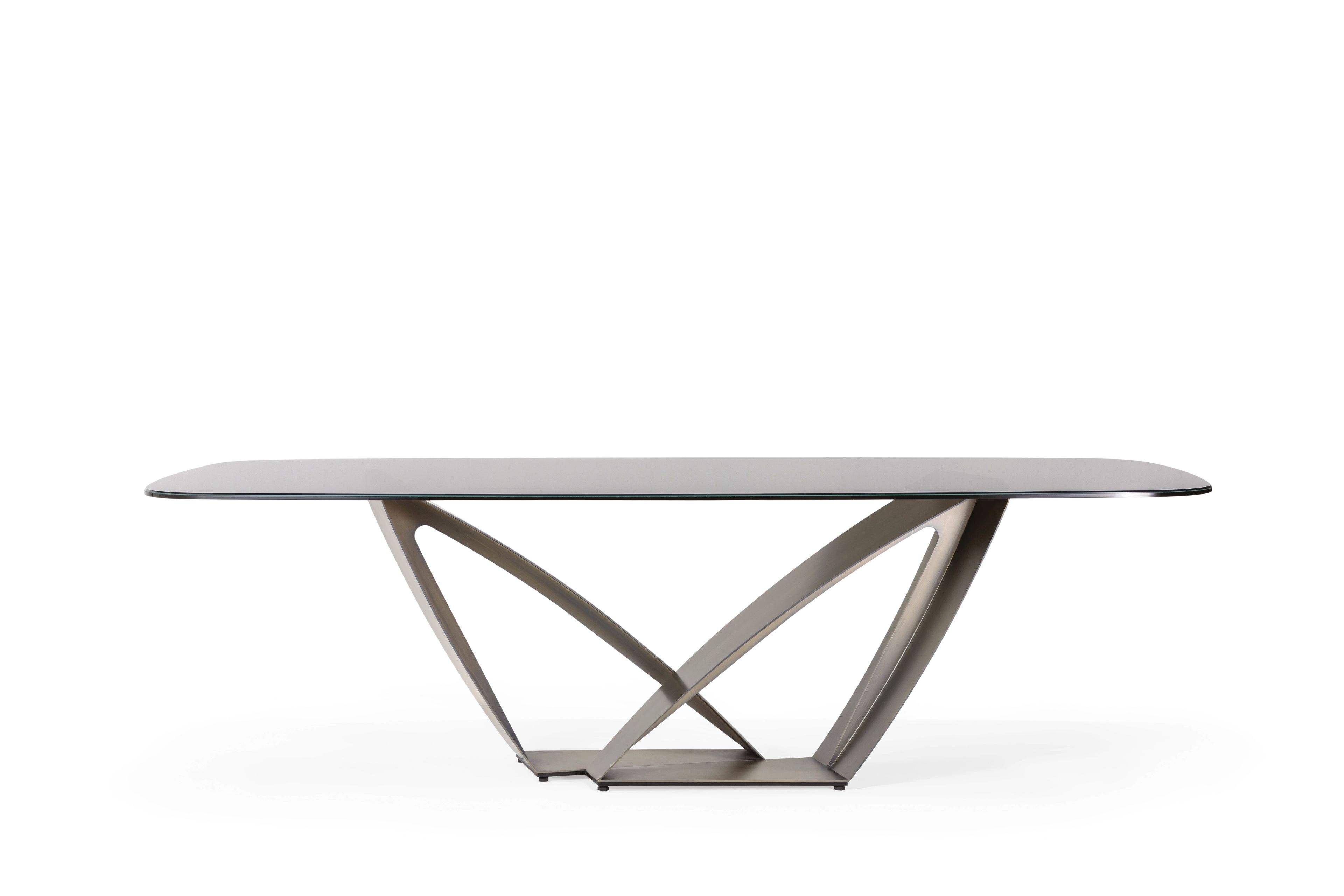 Стол с металлическим основанием и стеклянным верхом REFLEX APEIRON 72 ARCH-00052435 - Вид №1