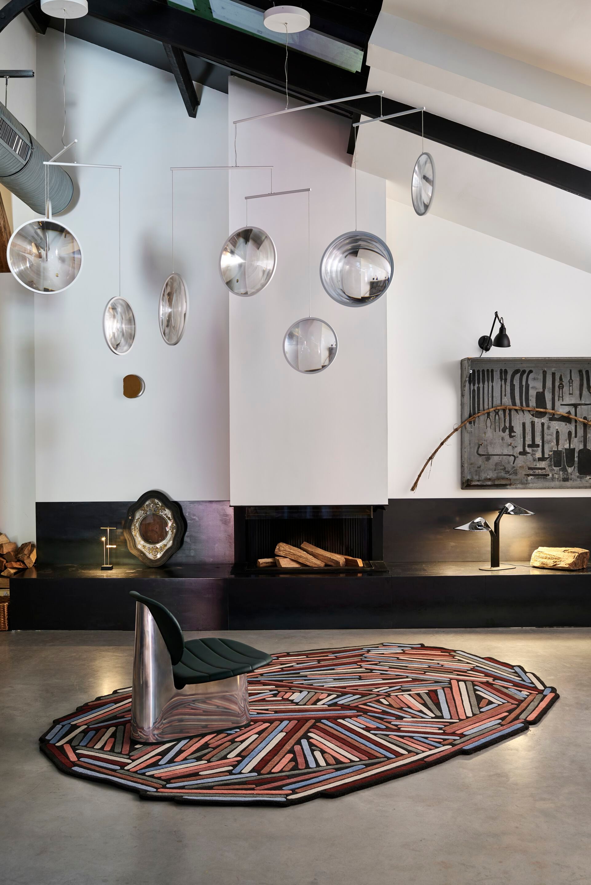 Шерстяной ковер с геометрическим рисунком Toulemonde Bochart BRINDILLE HIVER ARCH-00082005 - Вид №2