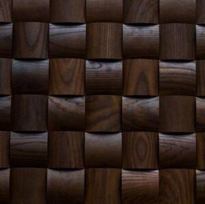 Мозаика и 3D панели из дерева Esse 1009 Темный Термоясень Любая на выбор 3д (мозаика панели), гладкая (3Д (мозаика панели), Гладкая) 990х396 мм.