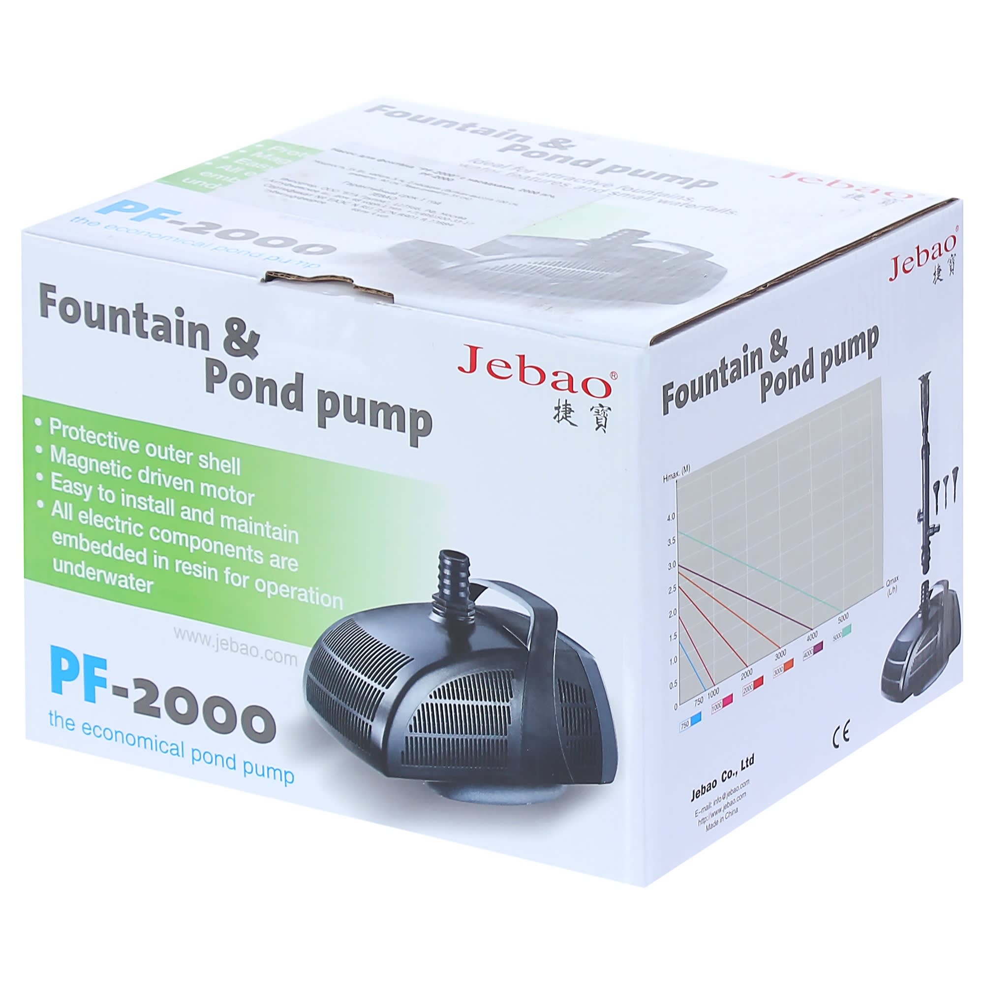 18070390 Насос для фонтана 2000 л/ч PF-2000, с насадкой Santreyd  - Вид №3