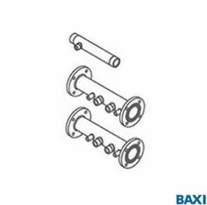 7105775- Комплект труб подачи и обратки с газовой трубой для одного котла (7105775-) для Duo-tec MP (1.350—1.70) BAXI