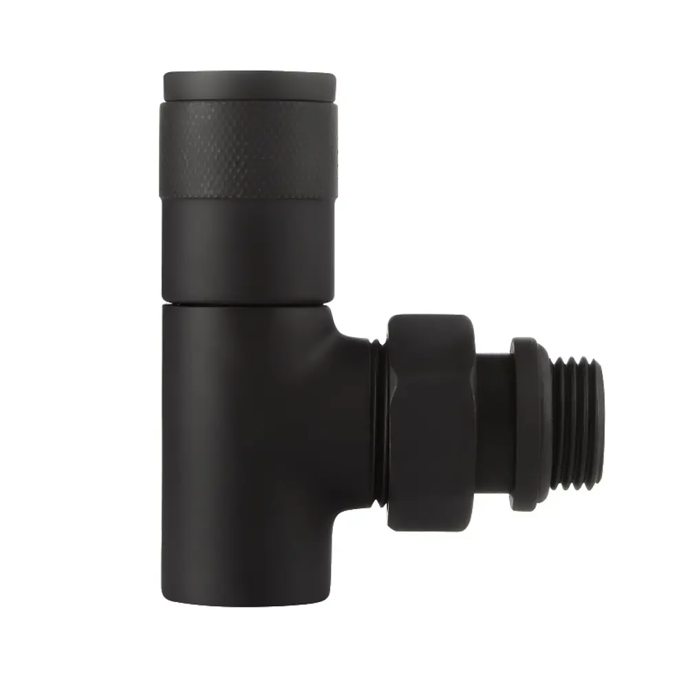 Набор вентилей для радиатора Royal Thermo Piano 1/2" угловой цвет черный STLM-2056358 - Вид №5